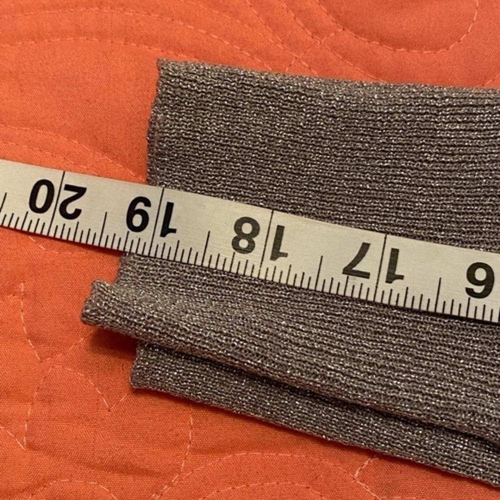 August Silk Silver Pearl and sequin Scoop Neck Pullover Sweater Size L - Picture 11 of 11